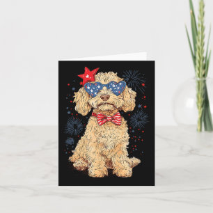 Goldendoodle 4th Of July Patriotic Golden Doodle D Card