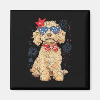 Goldendoodle 4th Of July Patriotic Golden Doodle D Magnet