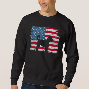 Goldendoodle American Flag USA 4th of July Men Wom Sweatshirt