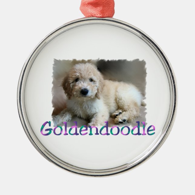 Goldendoodle Art Metal Ornament (Front)