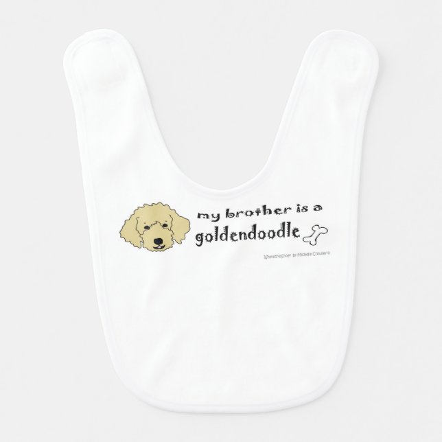 goldendoodle baby bib (Front)
