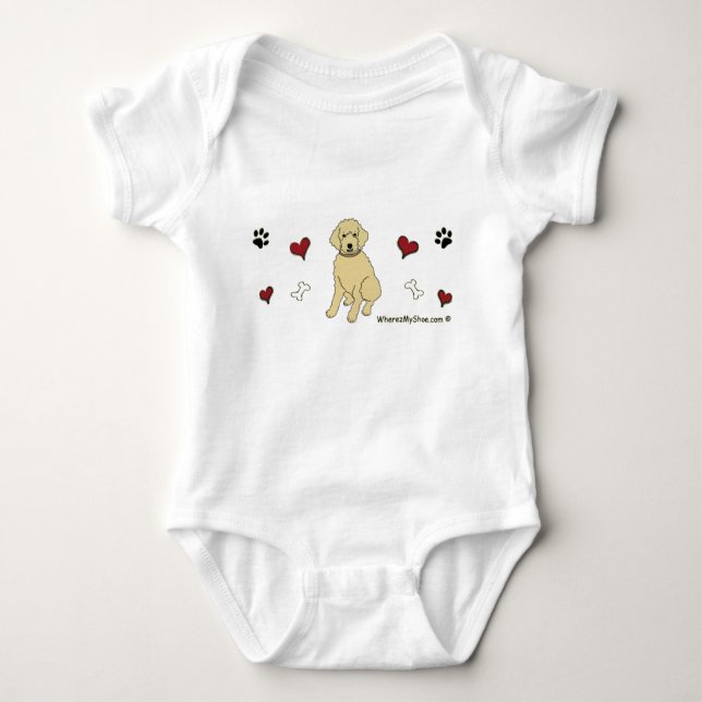 goldendoodle baby bodysuit (Front)