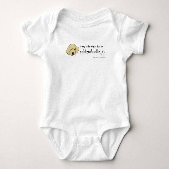 goldendoodle baby bodysuit (Front)
