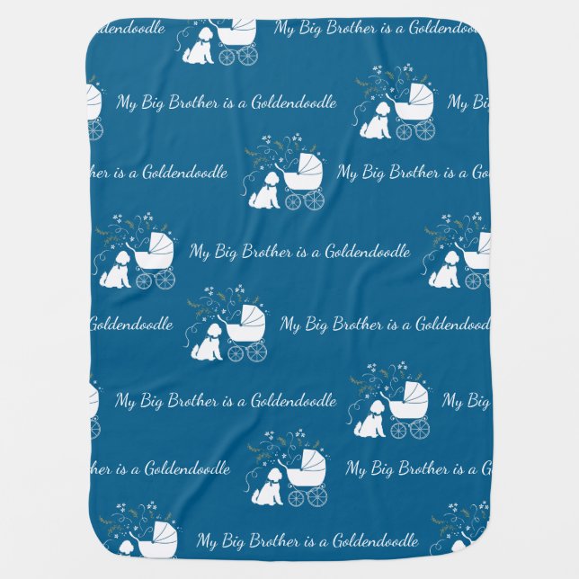 Goldendoodle Baby Shower Dog  Blanket (Front)