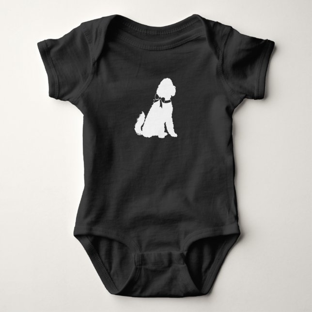 Goldendoodle Baby Shower Dog  Bodysuit (Front)