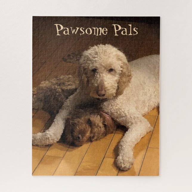 Goldendoodle Best Friends – Adorable Dog Duo  Jigsaw Puzzle (Vertical)
