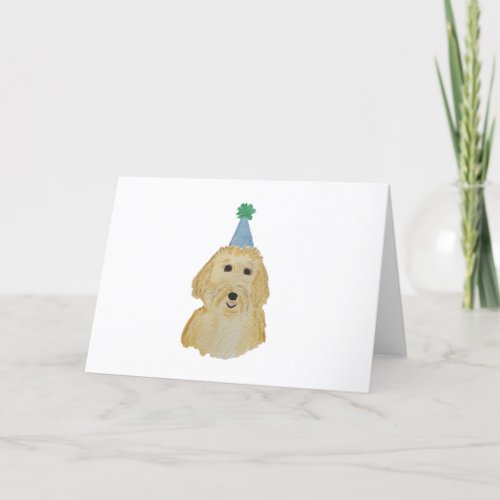 Goldendoodle Birthday Wishes Holiday Card