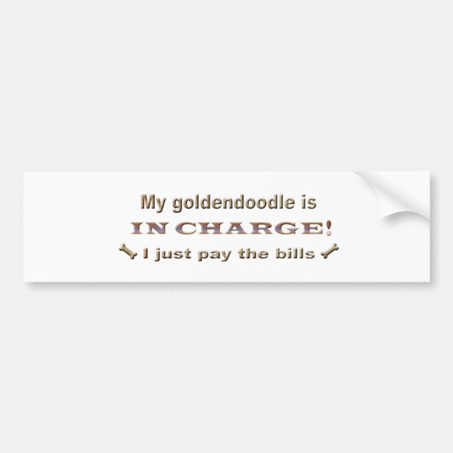 goldendoodle bumper sticker (Front)