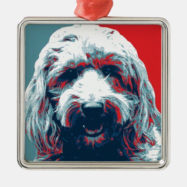 GOLDENDOODLE by Hope Dogs Metal Ornament (Front)