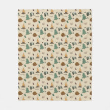 Goldendoodle Camping Fleece Blanket | Campfire