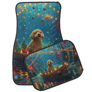 Goldendoodle Christmas Festive Voyage Car Floor Mat