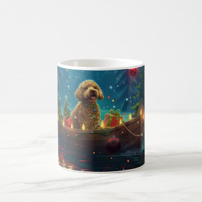 Goldendoodle Christmas Festive Voyage Coffee Mug (Center)