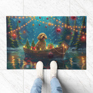 Goldendoodle Christmas Festive Voyage Doormat