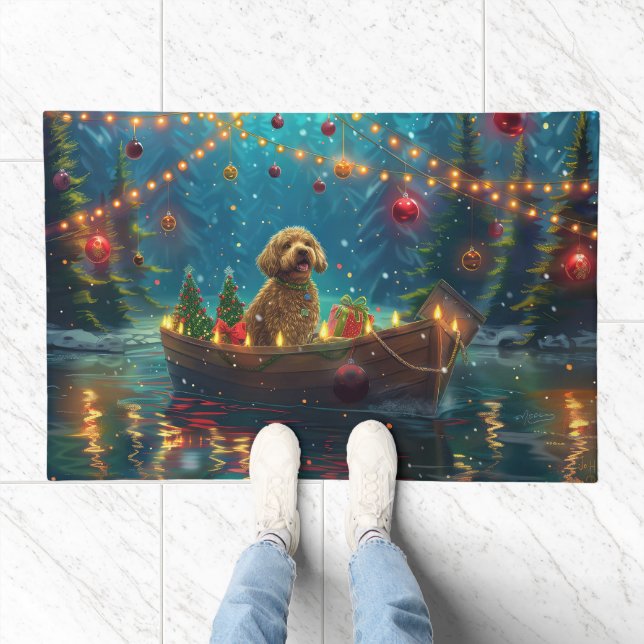 Goldendoodle Christmas Festive Voyage Doormat (Indoor)