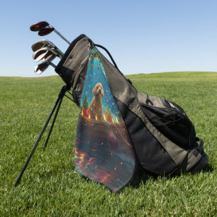 Goldendoodle Christmas Festive Voyage Golf Towel