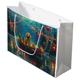 Goldendoodle Christmas Festive Voyage Large Gift Bag
