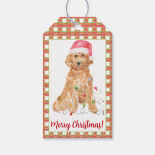 Goldendoodle Christmas Gift Tag, Dog Holiday Tags