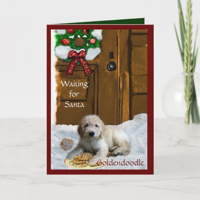 Goldendoodle Christmas Gifts Holiday Card (Front)