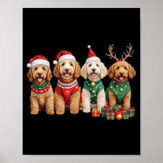 Goldendoodle Christmas Golden Doodle Pajamas For Poster
