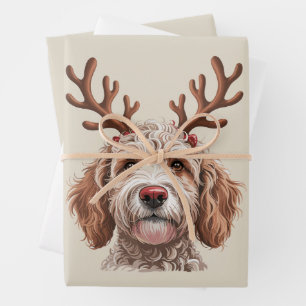 Goldendoodle Christmas Lover Dog Mom Gift Wrapping Paper Sheets