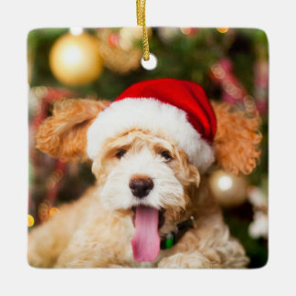 Goldendoodle Christmas Ornament Stone