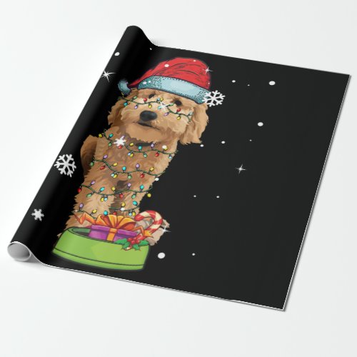 Goldendoodle Christmas Santa Funny Dog Lover Gift Wrapping Paper