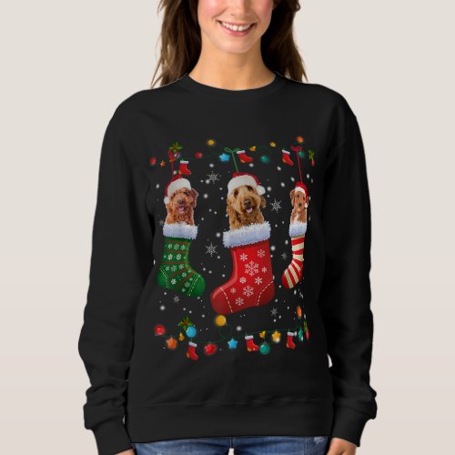 Goldendoodle Christmas Socks Funny Xmas Pajama Dog Sweatshirt