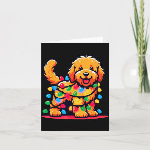 Goldendoodle Christmas Tree Xmas Lights Golden Doo Card