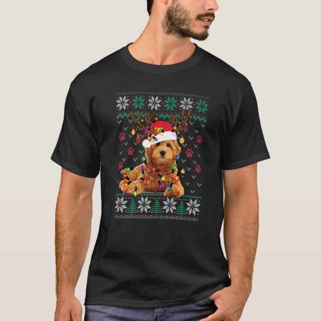 Goldendoodle Christmas Ugly Sweater Dog Xmas 1 (Front)