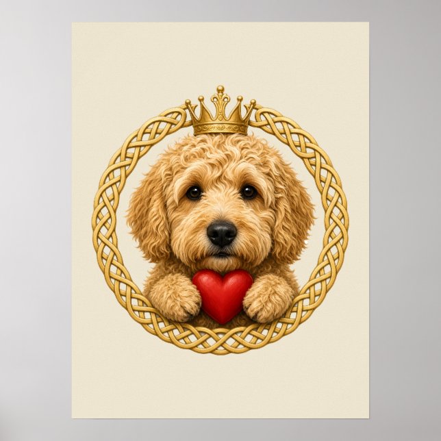 Goldendoodle Claddagh Poster (Front)