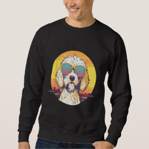 Goldendoodle Cute Colorful Golden Doodle Sunglasse Sweatshirt