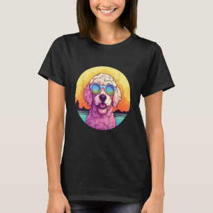 Goldendoodle Cute Colorful Golden Doodle Sunglasse T-Shirt