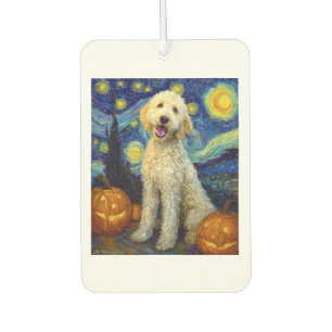 Goldendoodle Cute Dog Halloween Jack O Lantern Pum Air Freshener