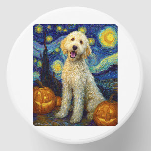 Goldendoodle Cute Dog Halloween Jack O Lantern Pum Mini Candle Favors