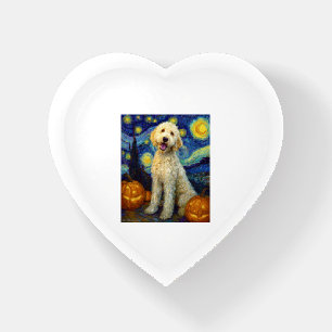 Goldendoodle Cute Dog Halloween Jack O Lantern Pum Paperweight