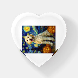 Goldendoodle Cute Dog Halloween Jack O Lantern Pum Paperweight
