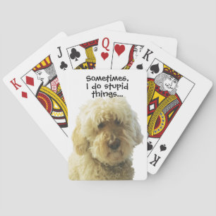 GoldenDoodle, Cute Moppy Adorable Doodle Poker Cards