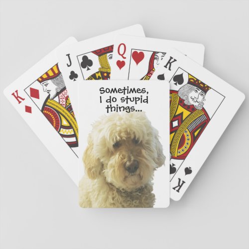 GoldenDoodle Cute Moppy Adorable Doodle Poker Cards