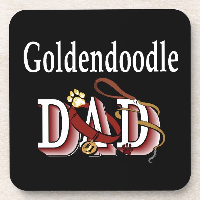 Goldendoodle Dad Beverage Coaster (Front)