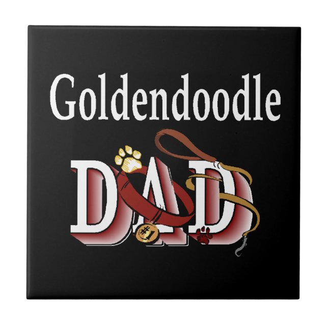 Goldendoodle Dad Ceramic Tile (Front)