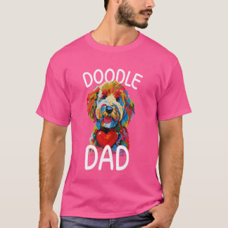 Goldendoodle Dad Design Pop Art Mens Goldendoodle T-Shirt