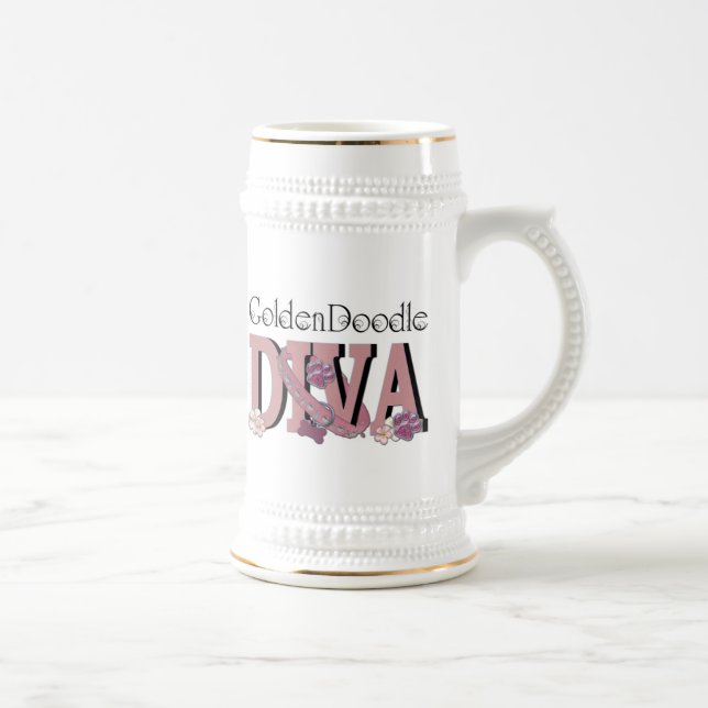 GoldenDoodle DIVA Beer Stein (Right)