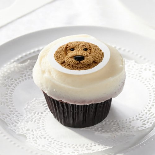 Goldendoodle Dog 3D Inspired Edible Frosting Rounds