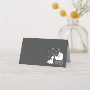 Goldendoodle Dog Baby Shower Genderless Place Card