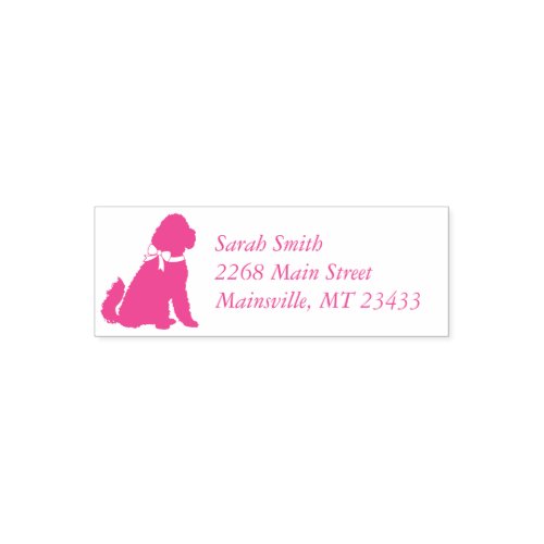 Goldendoodle Dog Baby Shower Pink Girl Self_inking Stamp