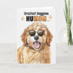 Goldendoodle Dog Best HuMOM Ever Mother's Day Holiday Card
