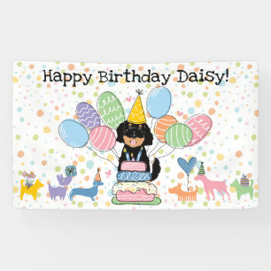 Goldendoodle Dog Birthday Party Banner