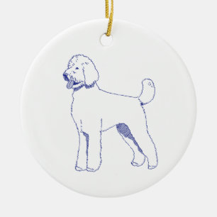 Goldendoodle dog breed ceramic ornament