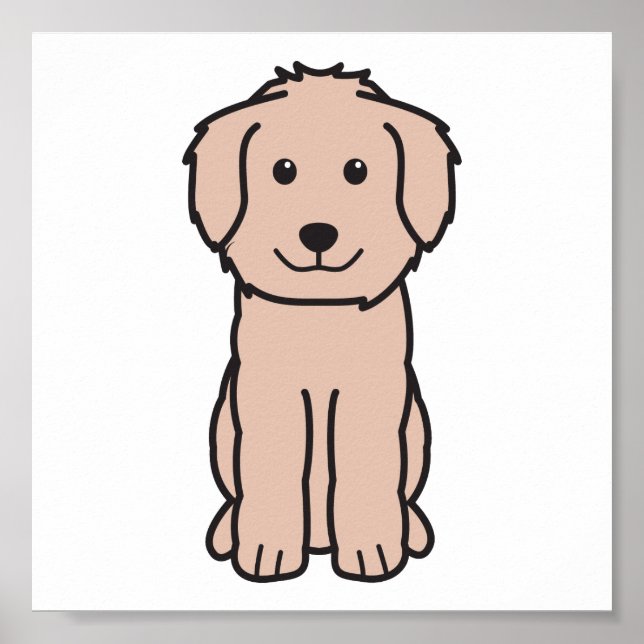 Goldendoodle Dog Cartoon Poster (Front)