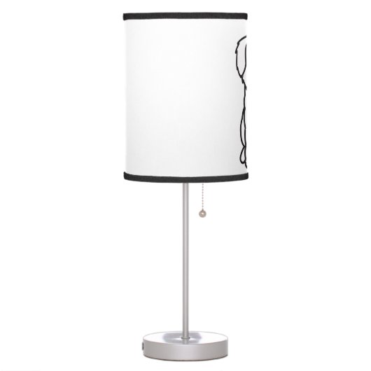 Goldendoodle Dog Cartoon Table Lamp (Left)